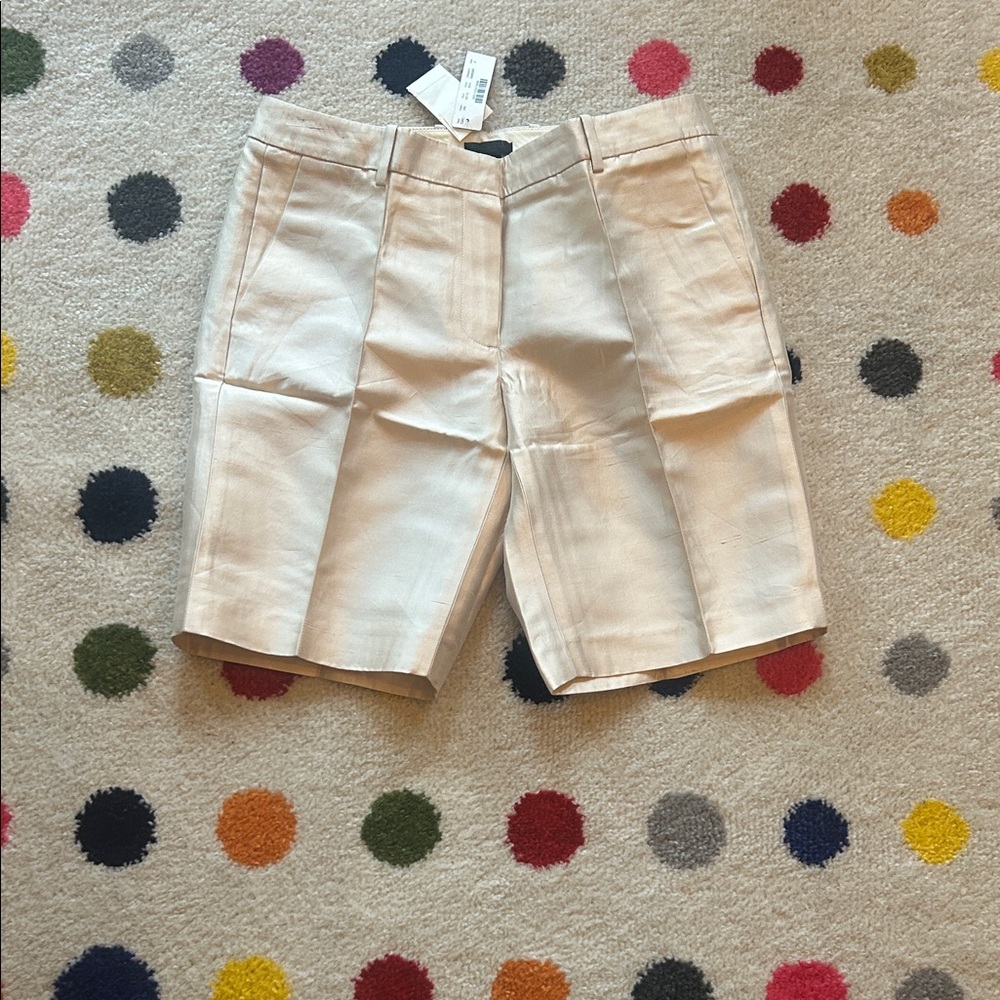 J. Crew Men's Cream Flat Front Shorts